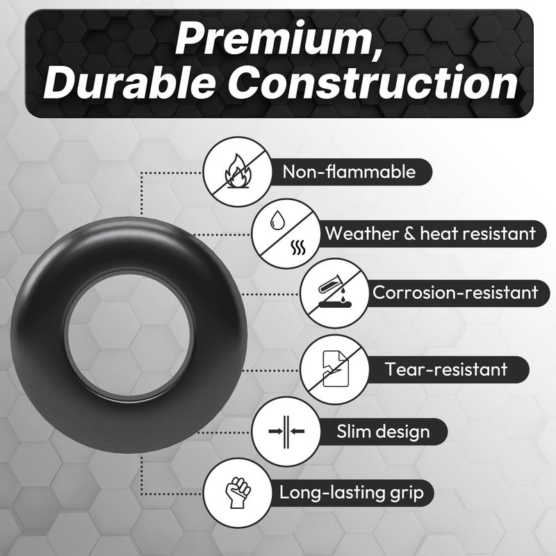 InstallGear 180pc Assorted Rubber Grommet Kit - 8 Sizes (1/4", 5/16", 3/8", 7/16", 1/2", 5/8", 7/8", 1") | Car Grommet Kit Assortment Rubber Wire Grommets for Wiring Automotive - Image 5
